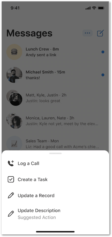 Intelligent Actions for Salesforce